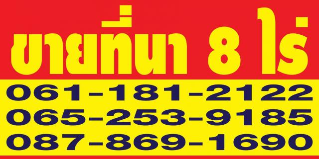 ขายที่ดินเปล่า 8 ไร่ ด้านหน้าติดถนนหลวง  อำเภอเมืองชัยภูมิ จังหวัดชัยภูมิ