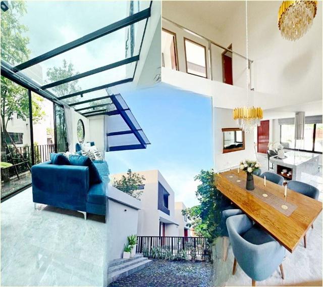 เฟอร์หรูครบ 82ตรว. ฉลองกรุง36-44 ให้เช่าคฤหาสน์ glass roof 310ตรม.3-4นอน 4น้ำ ม.พระจอมเกล้า ลาดกระบัง 3.5 กม. ตลาดนิคมลาดกระบัง