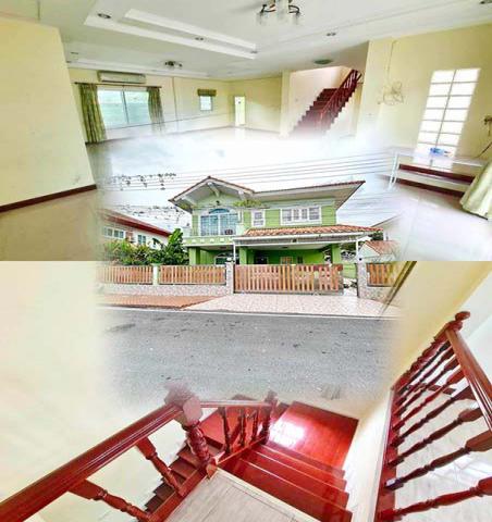 Central West Gate 1.6กม. ให้เช่าคฤหาสน์ 2 ชั้น 3 นอน  ทำเลดี  รร.จันทร์ทองเอี่ยม 700ม. 3 น้ำ1  65ตร.วา.250 ตร.ม.ตลาดกลางบางใหญ่ 
