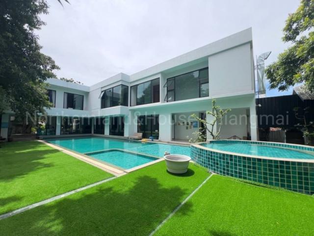 ให้เช่า/ขาย 52.5 ล้าน pool villa ติดแม่น้ำ พร้อมอาคารสำนักงาน พื้นที่ 3 ไร่ 1 งาน 1.5 ตรว. สันกำแพง สไตล์พูลวิลล่าพื้นที่ขนาดใหญ่ ใกล้เมือง