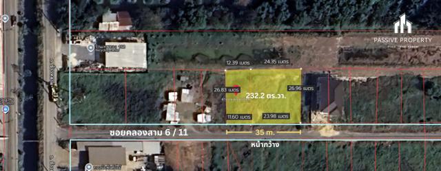 ขายด่วน!! ที่ดินคลอง 3 ซอยคลองสาม 6/11 คลองหลวง ปทุมธานี ถูกสุดในย่านนี้