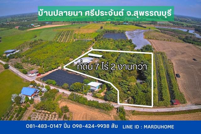ที่ดิน 7 ไร่ 225 ตร.ว พร้อมโรงงานปุ๋ยอินทรีย์ มีสวนเกษตร มีบ่อน้ำ ต.ปลายนา อ.ศรีประจันต์ จ.สุพรรณบุรี 