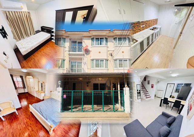 ให้เช่าทาวน์โฮมหรู 3 ชั้น 24ตร.วา.ช่างอากาศอุทิศ 1-9  MRT ดอนเมือง  รร.นานาชาติฮาร์โรว์600 ม. 282 ตร.ม. พร้อมเฟอร์ 3 นอน 