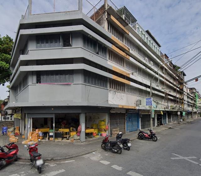 ให้เช่า  5ชั้น หลังมุม คลองถม 1 กม. เยาวราช  MRT สามยอด 650 ม. Home Office ถ.เจริญกรุง 24ตร.วา. 444 ตร.ม  ริมถนน 2-3นอน ป้อมปราบศัตรูพ่าย 
