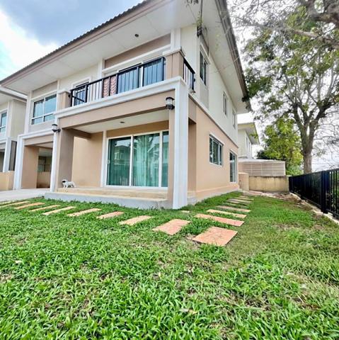 หลังมุม ติดถนนเมน 38ตร.วา. 160ตร.ม. MRT ตลาดบางใหญ่ 8.8 กม. ตลาดนัดลุงออม1.8 กม.บ้านเดี่ยว 2 ชั้น 3นอน 2น้ำ  รพ.ธนบุรี 2 4.1 กม. 