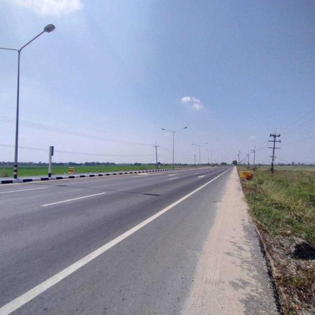 ที่ดินเปล่าติดถนนทางหลวงสี่เลน เนื้อที่ 6-3-21 ไร่ ถนน 309 อยุธยา-อ่างทอง ต.พุทเลา อ.บางปะหัน จ.พระนครศรีอยุธยา