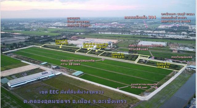ขายที่ดินเขต EEC ผังม่วงลาย ถมแล้ว 5 ไร่ อ.เมือง ฉะเชิงเทรา เหมาะสร้างโรงงาน