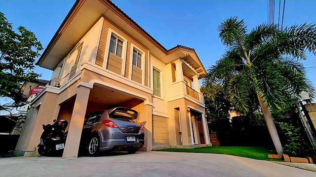  สุวรรณภูมิ 3.5 กม.​กิ่งแก้ว-หนามแดง นานาชาติสิงคโปร์ 4 แอร์  เฟอร์ คชฟฟ ครบ ให้เช่าบ้าน 54ตร.วา 154 ตร.ม.​ Mega Bangna 5.8กม.​ 3นอน 2น้ำ​