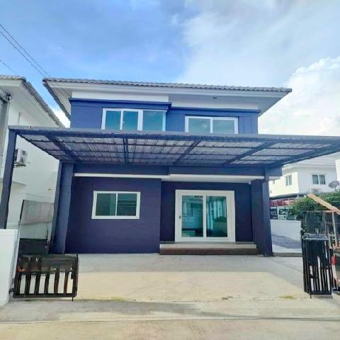 ตลาดพระเงิน 3 กม. ขาย-เช่า บ้านเดี่ยว 45ตร.วา.185ตร.ม. 4นอน MRT ตลาดบางใหญ่ 5.2กม. 