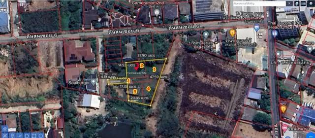 ขายที่ดินเปล่าปากเกร็ด ซ.ต้นสน 6 ซ.แจ้งวัฒนะ-ปากเกร็ด 20 ใกล้สถานีรถไฟฟ้า MRT สายชมพู ต.บางตลาด อ.ปากเกร็ด จ.นนทบุรี เนื้อที่ 314 ตารางวา