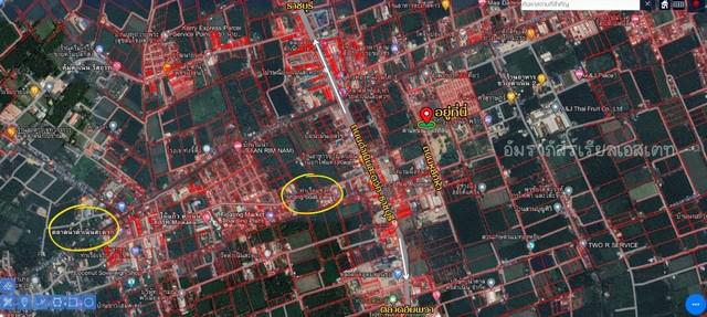 ขายที่เปล่าราชบุรีติดถนนทางหลวงชนบท ขายที่ดินใกล้หลวงพ่อวิริยังค์ ต.หินกอง อ.เมือง จ.ราชบุรี