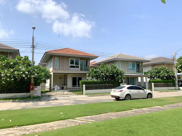บ้านเดี่ยวสวนใหญ่ ให้เช่า 51 ตรว. 3นอน  ม.เอแบค 1.4 กม. โรงพยาบาลบางเสาธง 2A/C  2น้ำ 2จอดรถ 168ตรม. บางบ่อ สมุทรปราการ 2003