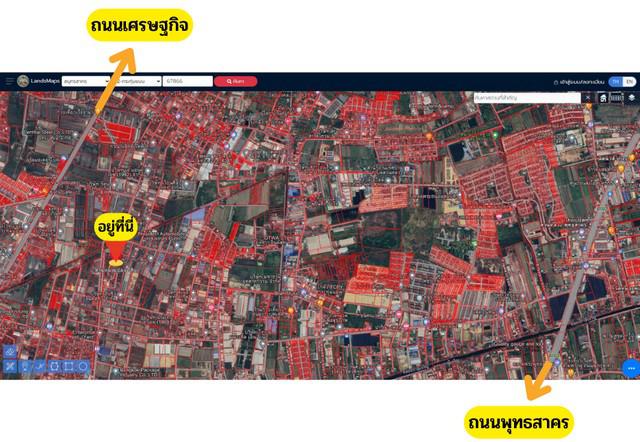 ขายที่ดินผังม่วง..ที่ดินกระทุ่มแบน แหล่งเศรษฐกิจ ห่างถนนพุทธสาคร 3.5 กม.