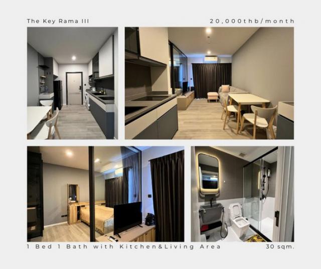 เช่า RR148 The Key Rama3 ห้องสวย พร้อมอยู่ ใกล้รถไฟฟ้า