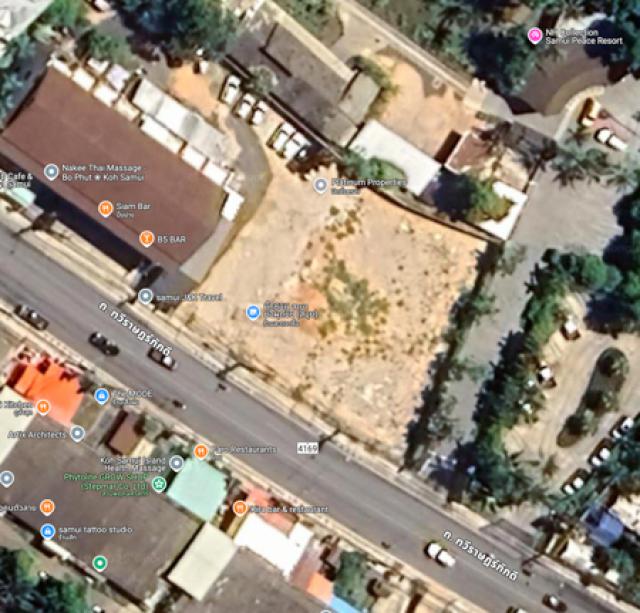 ให้เช่าที่ดินติดถนนใหญ่ สำหรับพัฒนา สำนักงานระดับมืออาชีพ บนเกาะสมุย ใกล้ Fisherman’s Village เกาะสมุย ที่ิดนสมุย