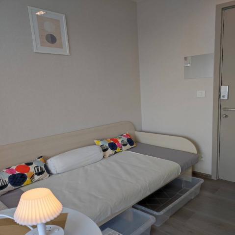 The Politan Aqua condo 25 ตร.ม. ชั้น 33 ทั้งหมด 61 ชั้น วิวแม่น้ำ ทิศใต้ ติดฟิล์มกันร้อน