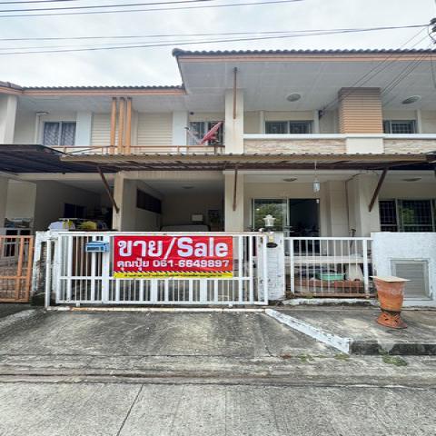 ขายทาวน์เฮ้าส์หมู่บ้านกานดา บ้านริมคลอง 3 พันท้ายนรสิงห์ จอดรถได้ 1 คัน ซอยตัน ร่มเย็น ไม่พลุกพล่าน