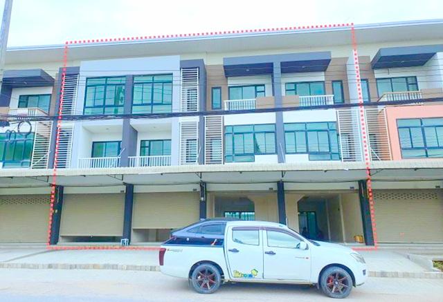 นิคมอุตสาหกรรมอมตะซิตี้ นิคมอีสเทิร์นซีบอร์ด ระยอง 3.2 กม..บิ๊กซี ปลวกแดง 4.8 กม. อาคารพาณิชย์ 4คูหา 3 ชั้น 88 ตร.วา.ติดทางหลวง 