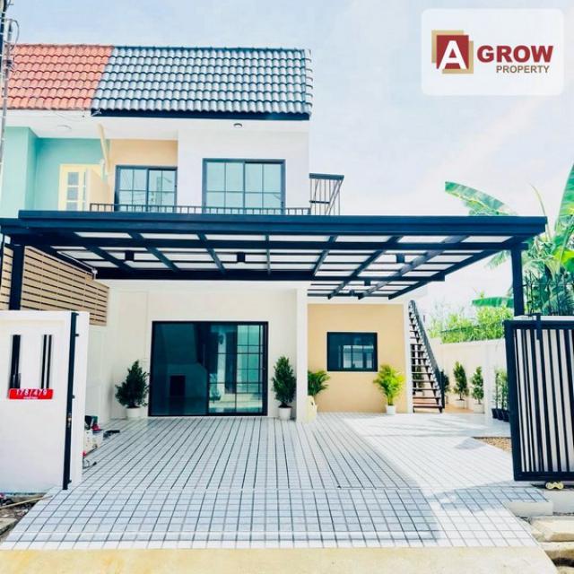 หมู่บ้านบัวทอง 4 ถนนบ้านกล้วย-ไทรน้อย บ้านสวย หลังมุม ตกแต่งครบพร้อมเข้าอยู่